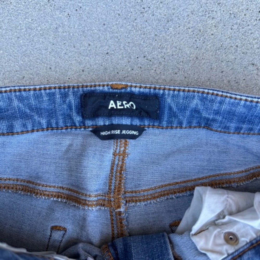 Aeropostale Aero High Rise Distressed‎ Skinny Jeans Blue Women 12R - Picture 7 of 11